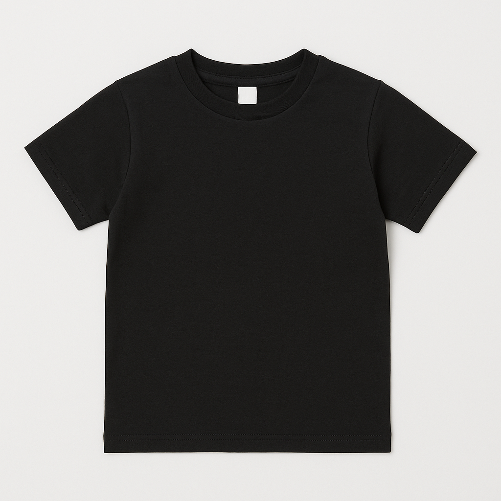 Mantis Kids Essential T‑Shirt – Black (MK01) | Organic, Unisex