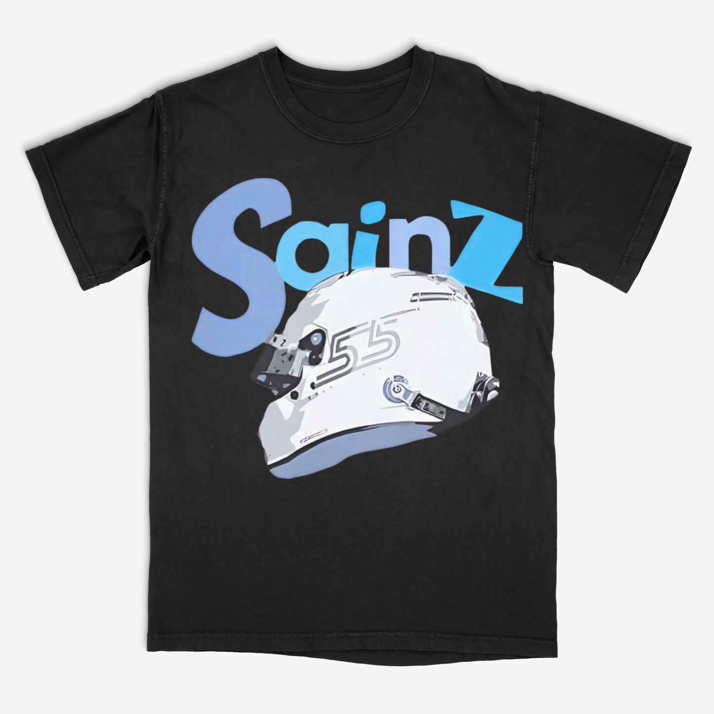 Sainz Graphic Tee – Ice Blue Edition Black