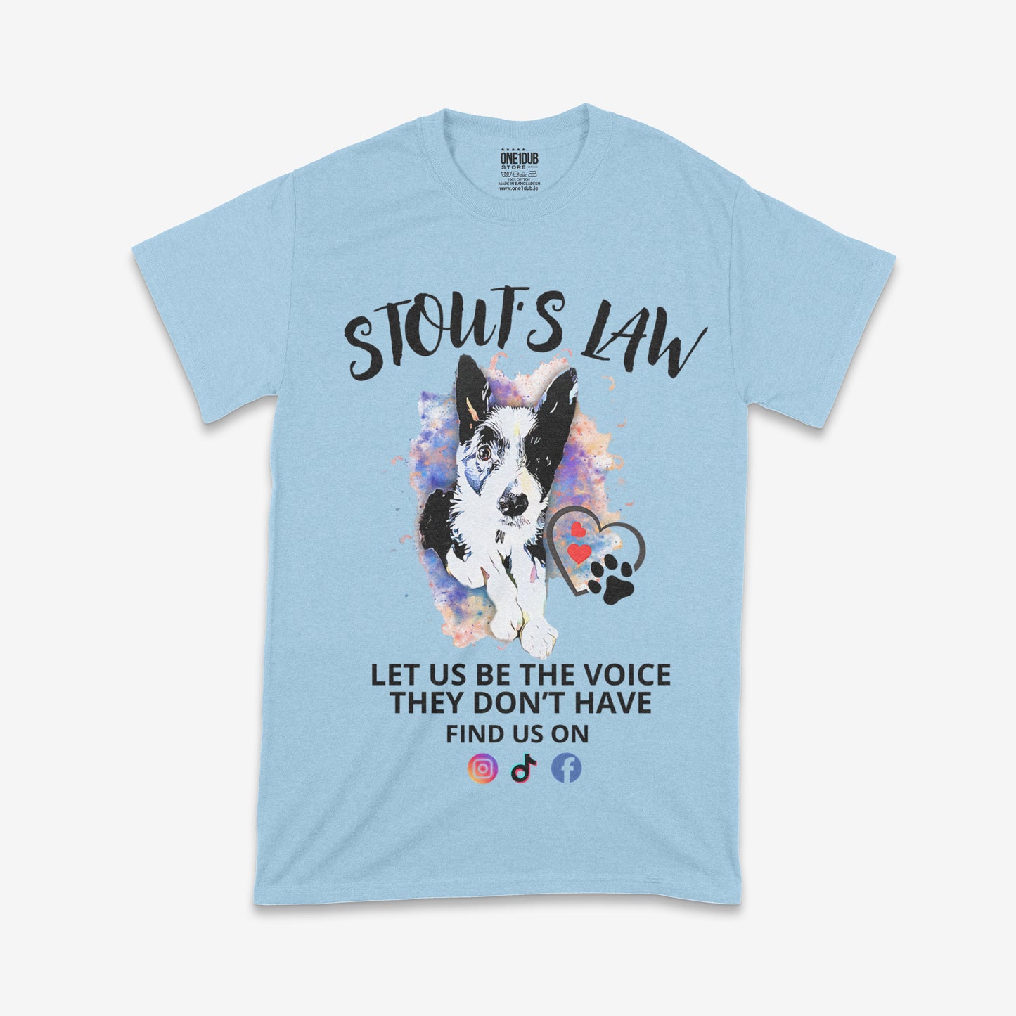 Stout’s Law Charity T-Shirt — Be Their Voice (Front & Back Print)