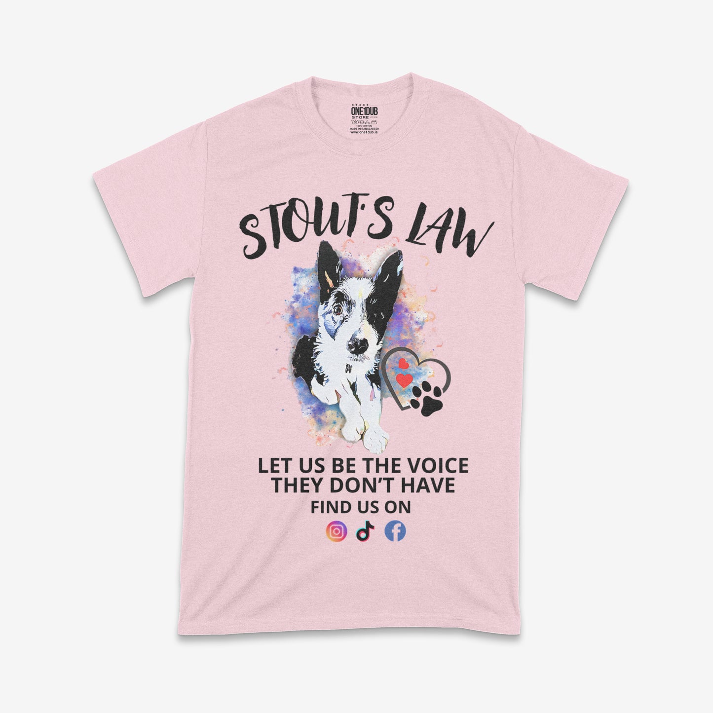 Stout’s Law Charity T-Shirt — Be Their Voice (Front & Back Print)