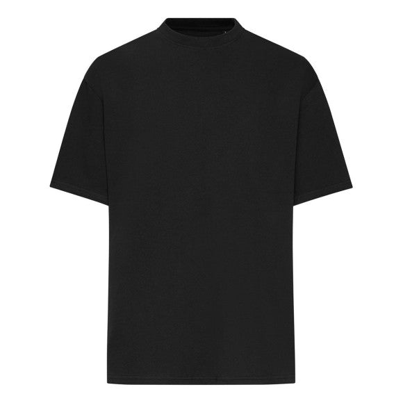 Black t-shirt on a white background
