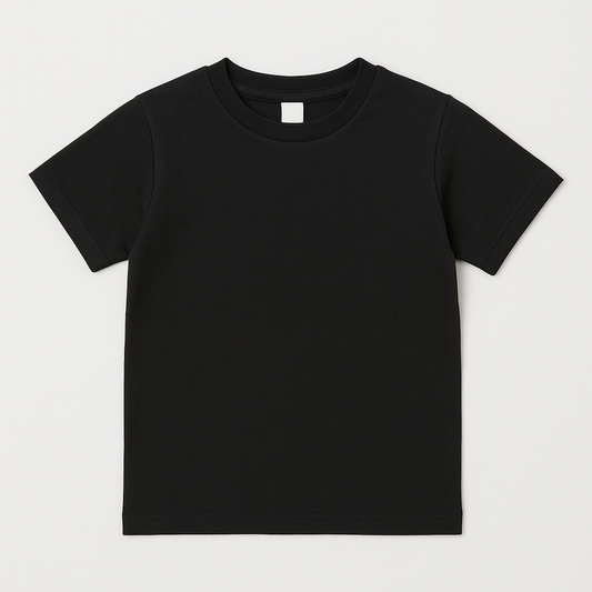 Mantis Kids Essential T‑Shirt – Black (MK01) | Organic, Unisex