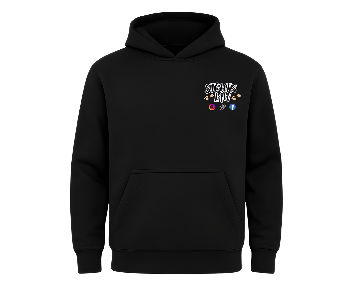 Stout’s Law Charity Hoodie — Be Their Voice (Front Chest + Full Back Print)